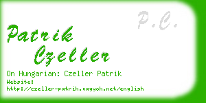 patrik czeller business card